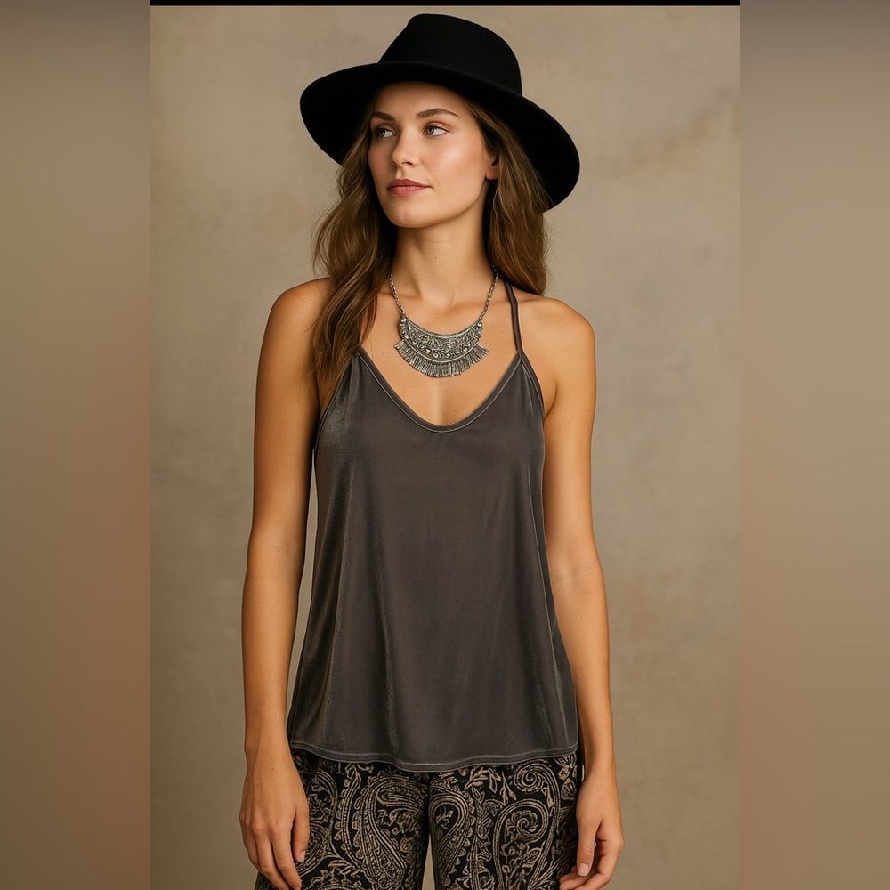Madewell Lilac Velvet Racerback Cami  L